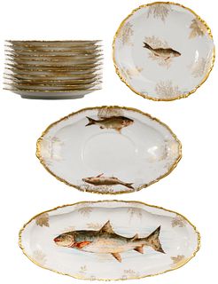 Limoges Porcelain Fish Set