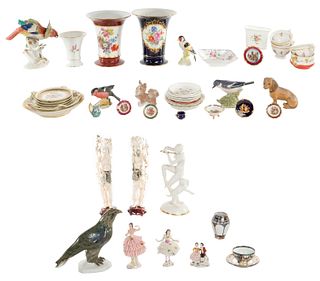 Porcelain and China Figurine and Plate Assortment