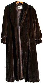 Brown Mink Full Length Fur Coat