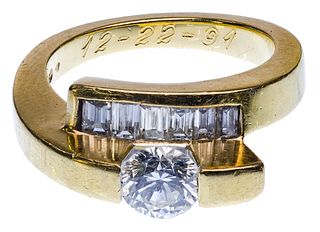 Paul Klecka 18k Yellow Gold and Diamond Ring