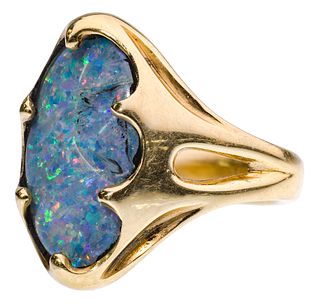 Jerome Cox 18k Yellow Gold and Opal Ring