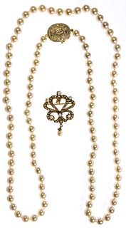 14k Yellow Gold and Pearl Jewelry Assortment