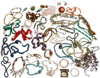 Gemstone, Stone and Coral Jewelry Assortment