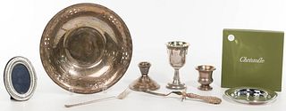 Sterling Silver Hollowware, Flatware and Object Assortment