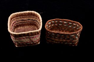 Chehalis Cedar and Beargrass Woven Baskets
