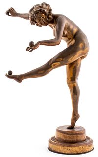 Claire Colinet "The Juggler" Bronze Sculpture