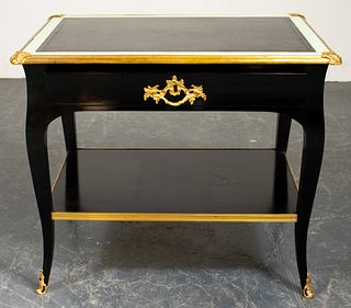 Louis XV Style Gilt Mounted Ebonized Tea Table
