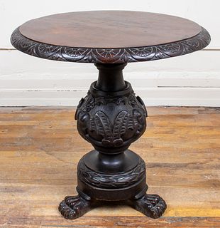 Renaissance Revival Carved Oak Center Table