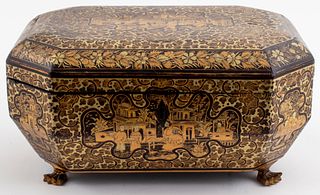Chinese Export Black Lacquer Box