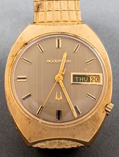 Vintage Bulova Accutron 14K Yellow Gold Watch