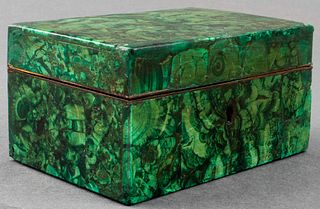 Malachite And Bronze Dresser Box