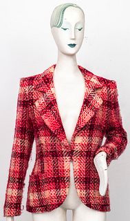 Emanuel Ungaro Vintage Pink Patterned Wool Blazer