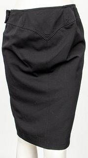 Gucci Black Skirt with Side Slit, Size 44