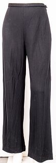 Hermes Paris Women's Black Trousers, Size 42