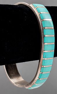 E. Peina Taos Pueblo Silver & Turquoise Bracelet