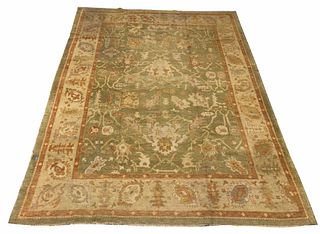 Antique Turkish Oushak Carpet, 9' x 12'