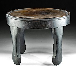 Early 20th C. Chinese Incised Wood Table