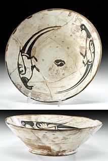 Published 10th C. Samanid Pottery Bowl w/ Avians - TL'd