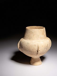 A Cycladic Marble Kandila
Height 8 x diameter 6 inches. 
