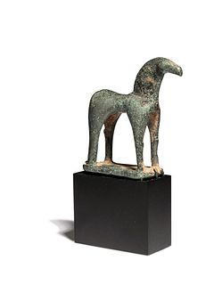 A Greek Bronze Horse  
Height 2 1/2 inches. 