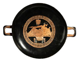 An Attic Red-Figured Kylix
Width 12 inches. 