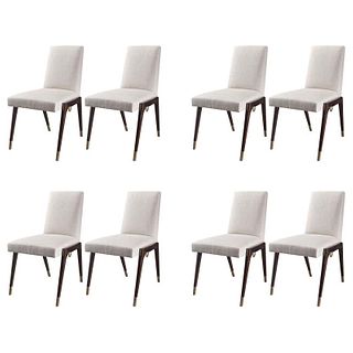 Set of 8 Sling Side Chairs by Thomas Pheasant for Baker