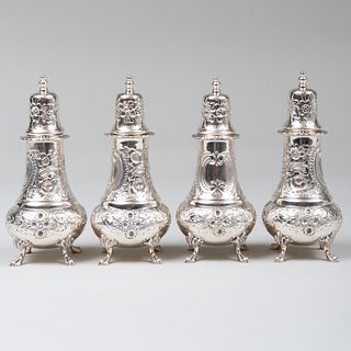 Set of Four American Silver Casters