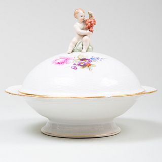 K.P.M. Porcelain Vegetable Dish and Cover 