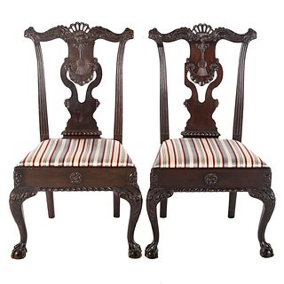 American Chippendale Mahogany Side Chair & Copy