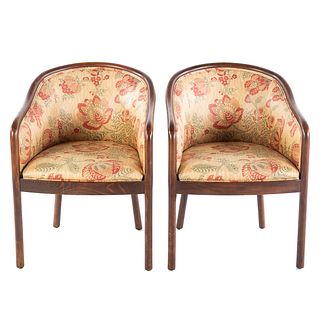 Pair of Upholstered Tub Chairs