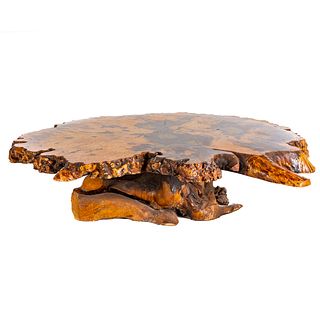 Hollands Redwood Burled Live Edge Coffee Table