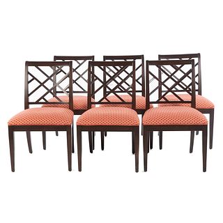 Six Ethan Allen Contemporary Dining Chairs