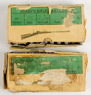 Two Boxes of Cartridges for Sharps Rifle 