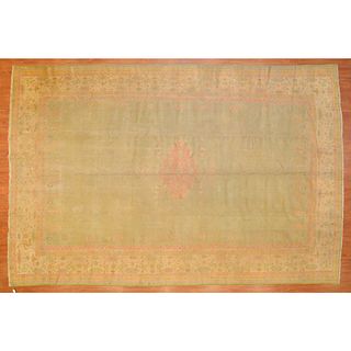 Antique Oushak Carpet, Turkey, 9.6 x 14.4