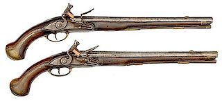 Matching Pair of Model 1733 Single-Shot Flintlock Pistols 