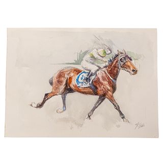 Nathaniel K. Gibbs. Racing Horse and Jockey