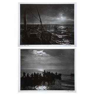 A. Aubrey Bodine. Fishermen, two photos