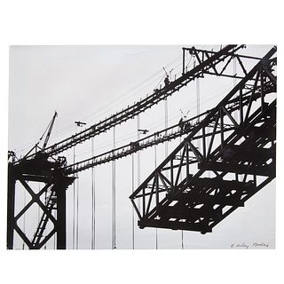 A. Aubrey Bodine. "Bay Bridge Construction"