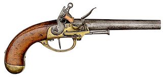 Model 1777 1st Pattern Single-Shot Flintlock Pistol, Charleville 