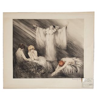 Louis Icart. "The Poem," etching and aquatint