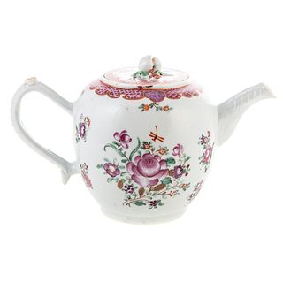 Chinese Export Famille Rose Globular Teapot