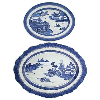 Two Chinese Export Nanking Platters