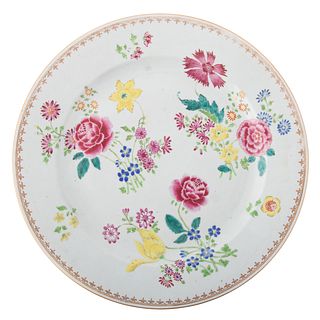 Chinese Export Floral Decorated Charger