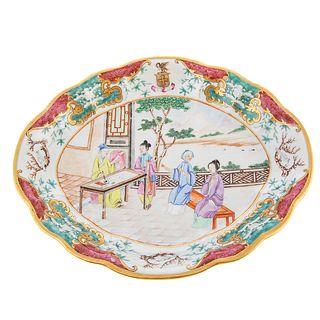 Rare Chinese Export, Arms of Goldsborough Dish