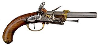 Model 1779 2nd Type Marine Single-Shot Flintlock Pistol, Tulle 