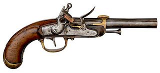 Model 1779 1st Type Marine Single-Shot Flintlock Pistol Tulle 