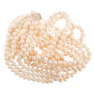 10 Oriental Bundled Strands of Coral Beads