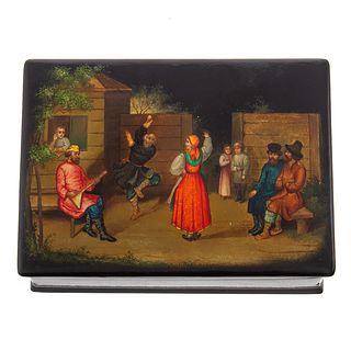 Russian Painted Lacquer Box