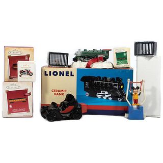 Hallmark Train Items, circus cages, Lionel Bank & more