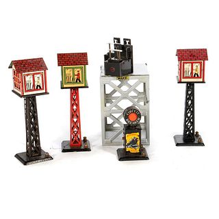 O Gauge Marx Control Towers, Bumpers, Circuit Breaker and Tower